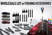 Load image into Gallery viewer, Wholesale Bass Boat Lights and Tungsten Bullet Weight Sinkers Fishing Lot

