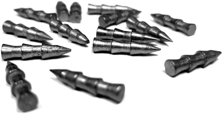Tungsten Nail Weight Sinkers for Bass Fishing in Various Sizes - 15 Pack