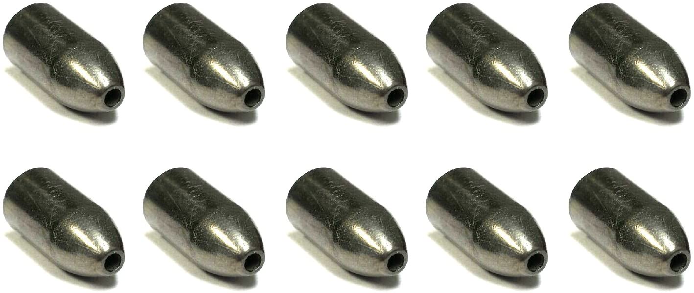 10 Pack Tungsten Bullet Worm Weight for Bass Fishing Pitching and